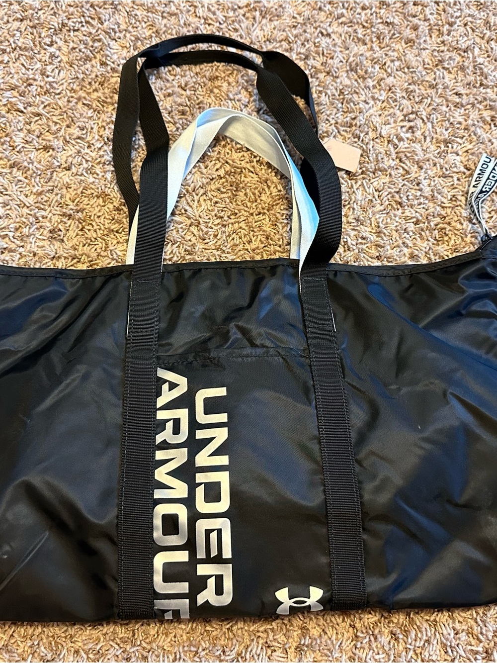 Under Armour Black and Gray Interior Logo Tote